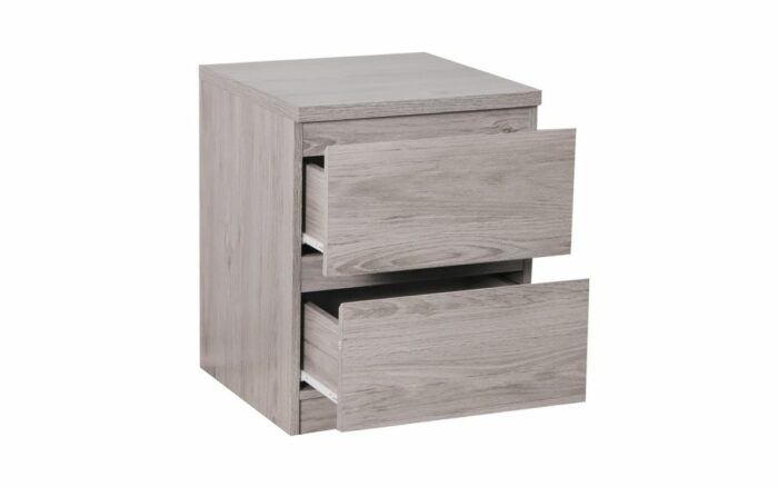 julian bowen Jupiter 2 Drawer Bedside - Grey Oak-17299