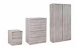 julian bowen Jupiter 2 Door Wardrobe - Grey Oak-17316