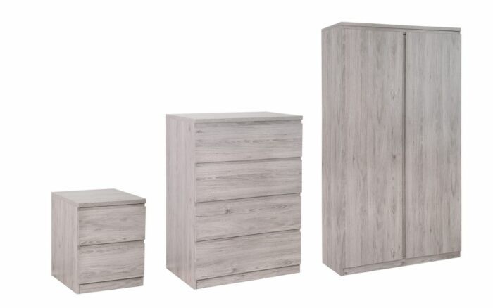 julian bowen Jupiter 2 Door Wardrobe - Grey Oak-17316