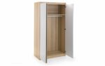 julian bowen Jupiter 2 Door Wardrobe - White/Oak-17298
