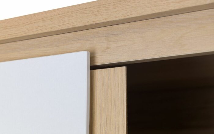 julian bowen Jupiter 2 Door Wardrobe - White/Oak-17297