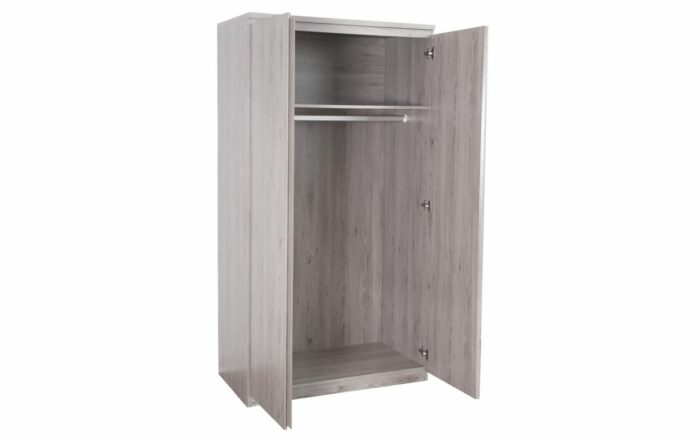 julian bowen Jupiter 2 Door Wardrobe - Grey Oak-17315