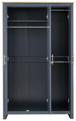GFW Lancaster 4 Piece Bedroom Bundle Mega Deal Wardrobe, Drawers & 2 bedsides in Slate Blue-18219