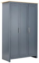 GFW Lancaster 4 Piece Bedroom Bundle Mega Deal Wardrobe, Drawers & 2 bedsides in Slate Blue-18217