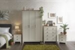 GFW Lancaster 4 Piece Bedroom Bundle Mega Deal Wardrobe, Drawers & 2 bedsides in Ivory Cream-18236
