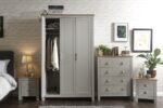 GFW Lancaster 4 Piece Bedroom Bundle Mega Deal Wardrobe, Drawers & 2 bedsides in Light Grey-18200