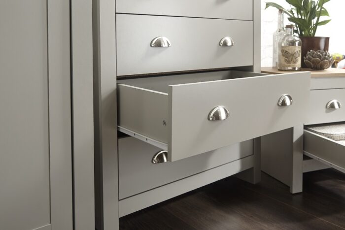 GFW Lancaster 4 Piece Bedroom Bundle Mega Deal Wardrobe, Drawers & 2 bedsides in Light Grey-18195