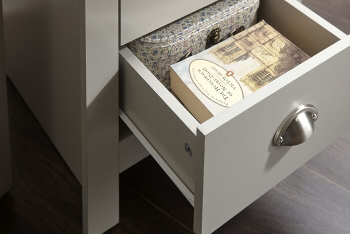 GFW Lancaster 4 Piece Bedroom Bundle Mega Deal Wardrobe, Drawers & 2 bedsides in Light Grey-18202
