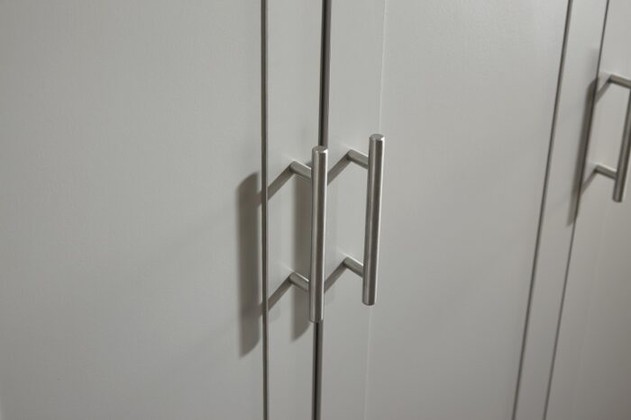 GFW Lancaster 4 Piece Bedroom Bundle Mega Deal Wardrobe, Drawers & 2 bedsides in Light Grey-18196