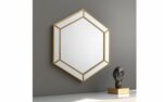 julian bowen Melody Hexagonal Mirror gold -17668