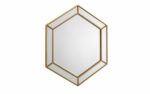 julian bowen Melody Hexagonal Mirror gold -0