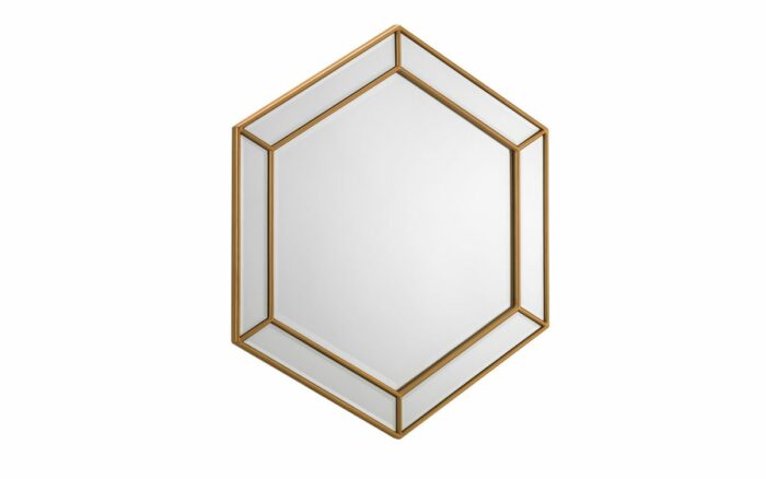 julian bowen Melody Hexagonal Mirror gold -0