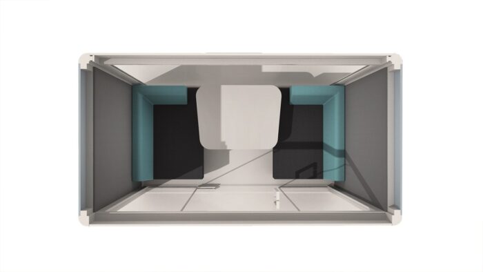 Frem Oasis Linear Duo 2 person Private meeting Booth with Optional Extras-18295