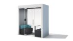 Frem Oasis Linear Team 6 person Private meeting Booth with Optional Extras-18322