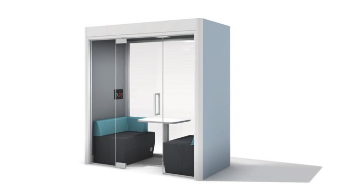 Frem Oasis Linear Team 6 person Private meeting Booth with Optional Extras-18322
