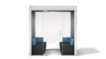 Frem Oasis Linear Team 6 person Private meeting Booth with Optional Extras-18324