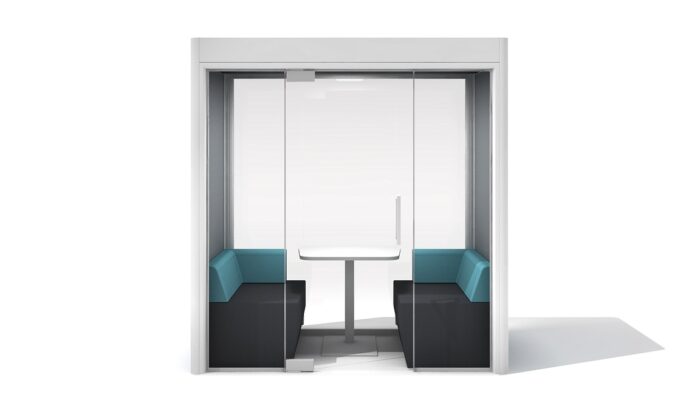 Frem Oasis Linear Team 6 person Private meeting Booth with Optional Extras-18323