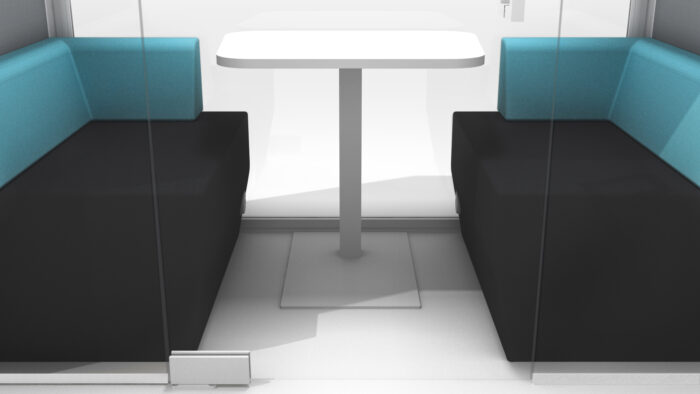 Frem Oasis Linear Team 6 person Private meeting Booth with Optional Extras-18335