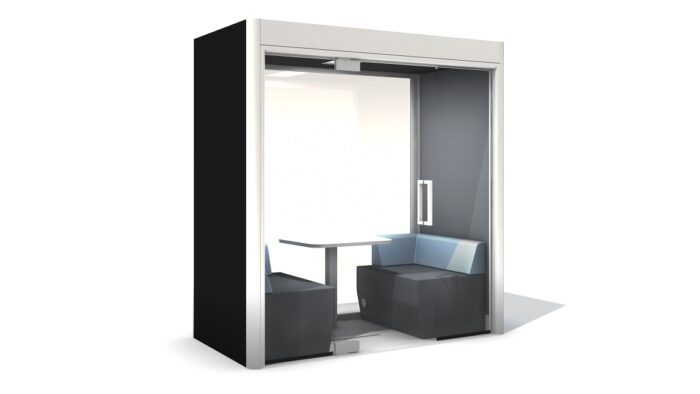 Frem Oasis Linear Team 6 person Private meeting Booth with Optional Extras-18326
