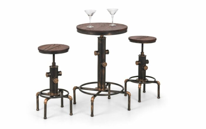 julian bowen Rockport Pipework Barstool rustic elm-17593