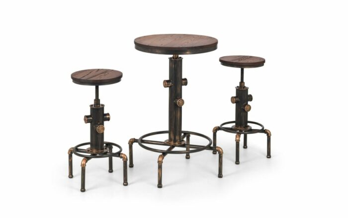 julian bowen Rockport Pipework Barstool rustic elm-17588