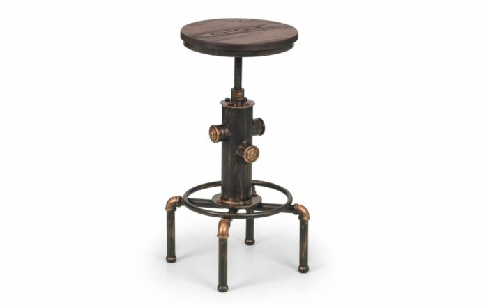 julian bowen Rockport Pipework Barstool rustic elm-17589