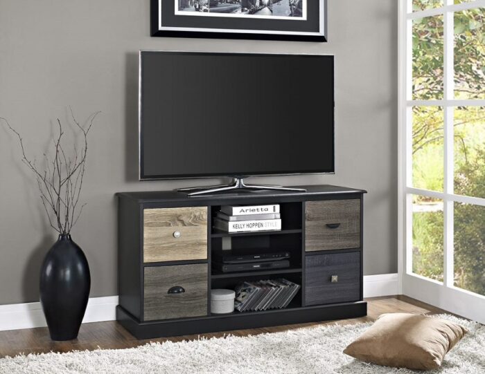 Dorel Mercer TV Console with Multicolored Door for TVs up to 50” -16871