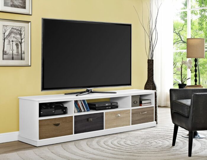 Dorel Mercer TV Console with Multicolored Door for TVs up to 65” -16889