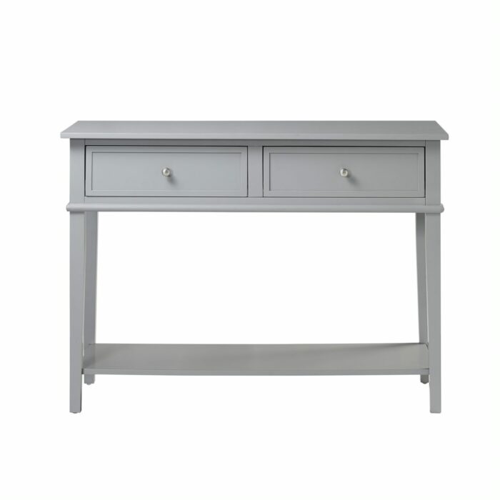 Dorel Franklin 2 Drawer Console Table Grey, Black or White Wood-16946