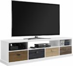 Dorel Mercer TV Console with Multicolored Door for TVs up to 65” -0