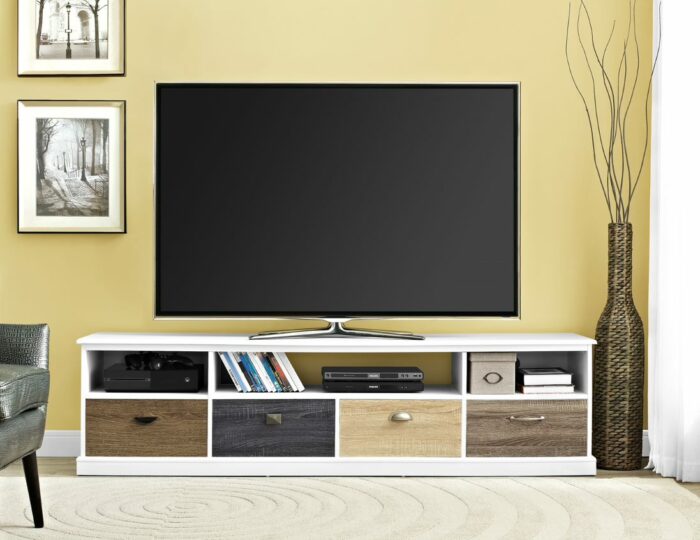 Dorel Mercer TV Console with Multicolored Door for TVs up to 65” -16887