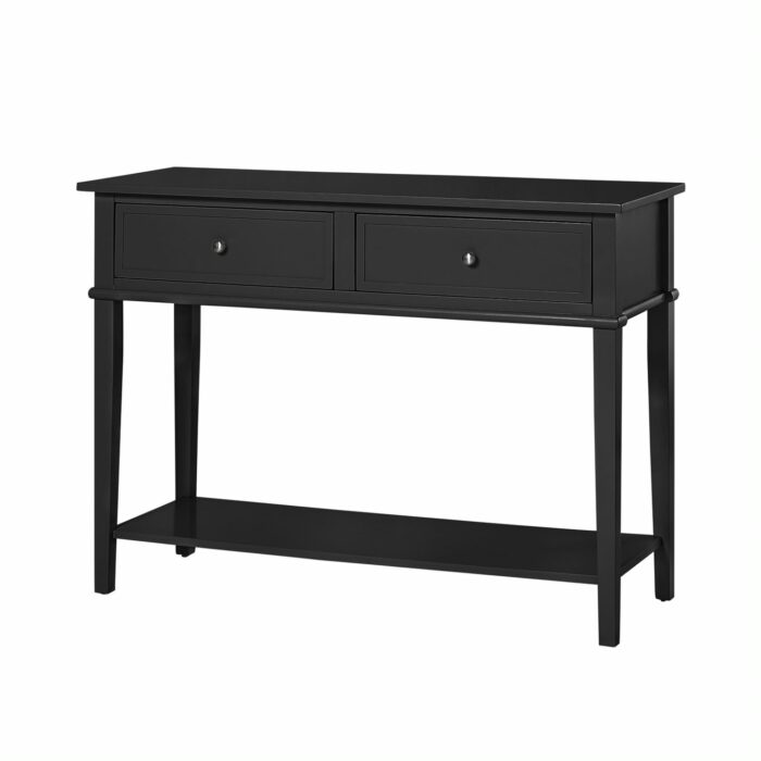 Dorel Franklin 2 Drawer Console Table Grey, Black or White Wood-16947