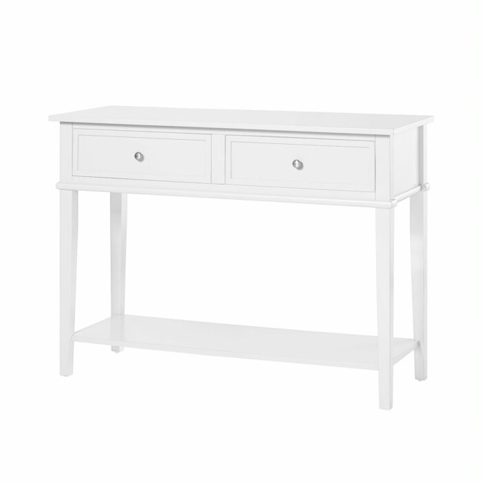 Dorel Franklin 2 Drawer Console Table Grey, Black or White Wood-16941