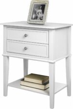 Dorel Franklin 2 Drawer Accent Side Table Black White Grey Painted Wood-16962