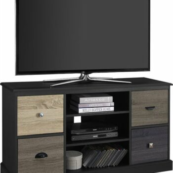 Dorel Mercer TV Console with Multicolored Door for TVs up to 50” -0