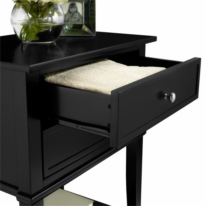 Dorel Franklin 2 Drawer Accent Side Table Black White Grey Painted Wood-16961