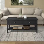 Dorel Franklin Coffee Table Black Grey or White Painted Wood-16991