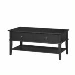 Dorel Franklin Coffee Table Black Grey or White Painted Wood-0