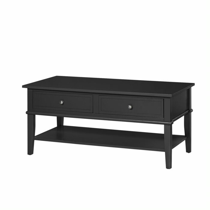 Dorel Franklin Coffee Table Black Grey or White Painted Wood-0