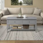 Dorel Franklin Coffee Table Black Grey or White Painted Wood-16993