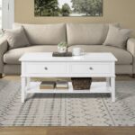 Dorel Franklin Coffee Table Black Grey or White Painted Wood-16996