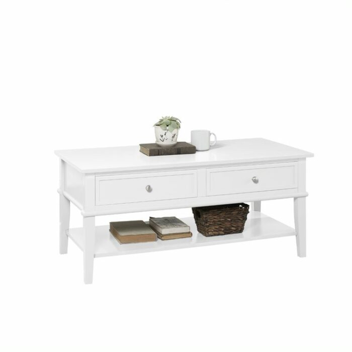 Dorel Franklin Coffee Table Black Grey or White Painted Wood-16994