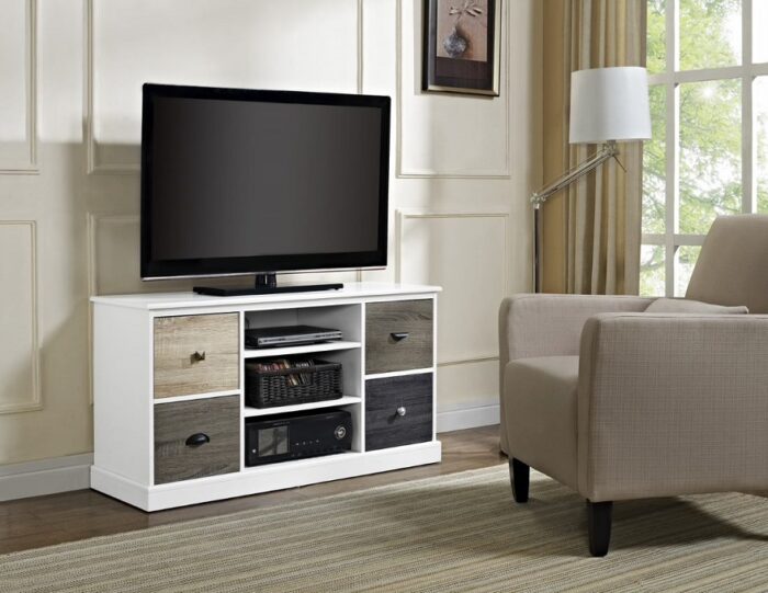 Dorel Mercer TV Console with Multicolored Door for TVs up to 50” -16872