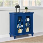 Dorel Ellington 2 Door Storage Cupboard Black Grey or Ivory Wood-17013