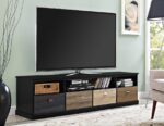 Dorel Mercer TV Console with Multicolored Door for TVs up to 65” -16888