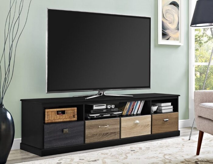 Dorel Mercer TV Console with Multicolored Door for TVs up to 65” -16888