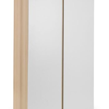 julian bowen Jupiter 2 Door Wardrobe - White/Oak-0
