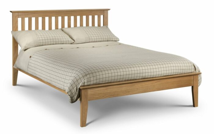 Julian Bowen Salerno wooden Shaker Bed - Solid Oak-0