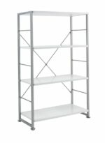 Alphason Cabrini Home Office White Tall Bookcase-18462