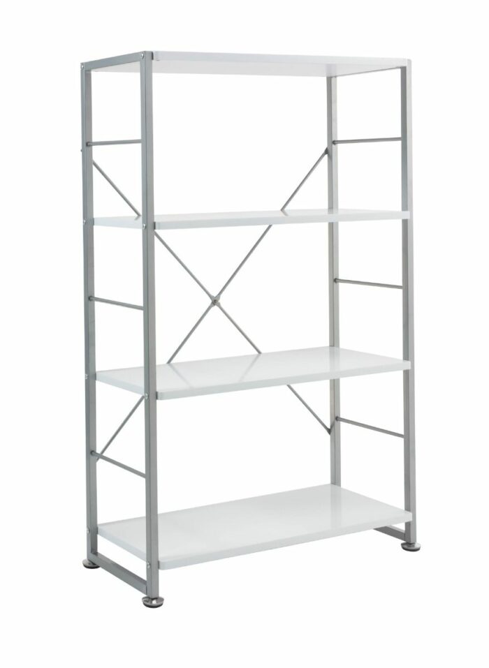 Alphason Cabrini Home Office White Tall Bookcase-18462